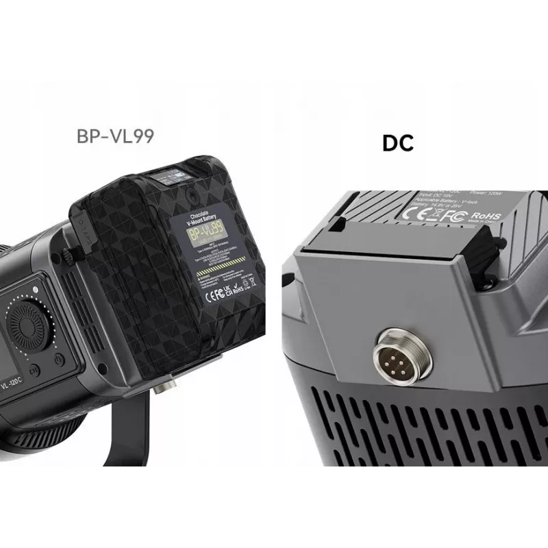 Ulanzi V-120C RGB LED Video Light, 2700K-6500K, 6W, 800 Lux, bateria integrada, carregamento USB-C