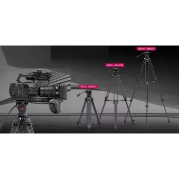 ULANZI MT-81 tripé com cabeça fluida para filmagens, 8 kg de carga, 155 cm de altura