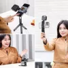 Ulanzi M007 / Ma26 punho tripé de metal 3 em 1 para telemóvel com rotação 360°, encaixe para acessórios, preto
