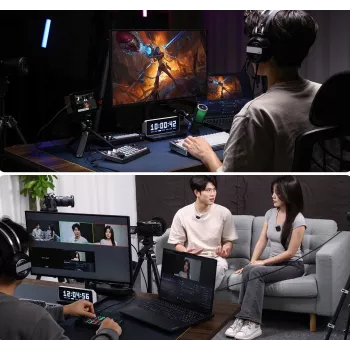 ULANZI D005 DD02 misturador de áudio placa de som para streaming ao vivo, podcasting, gaming