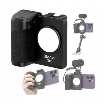 ULANZI CG02 punho para smartphone com disparador Bluetooth e luz LED