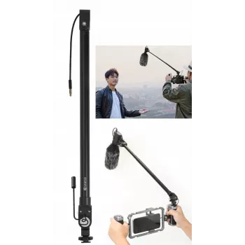 ULANZI ZJ08 suporte de braço de microfone 1m com cabo de 3,5mm