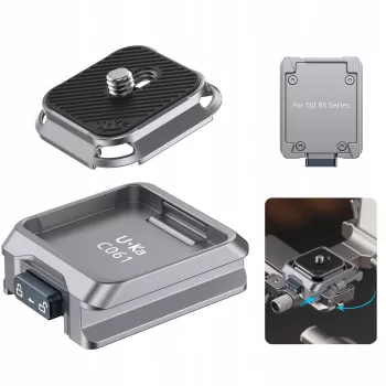 ULANZI C061 adaptador de placa de libertação rápida para gimbals DJI RS 2/3/4 - compatível com Arca-Swiss
