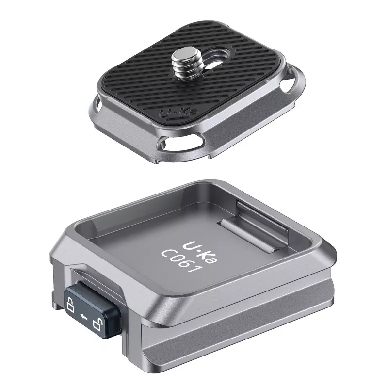 ULANZI C061 adaptador de placa de libertação rápida para gimbals DJI RS 2/3/4 - compatível com Arca-Swiss