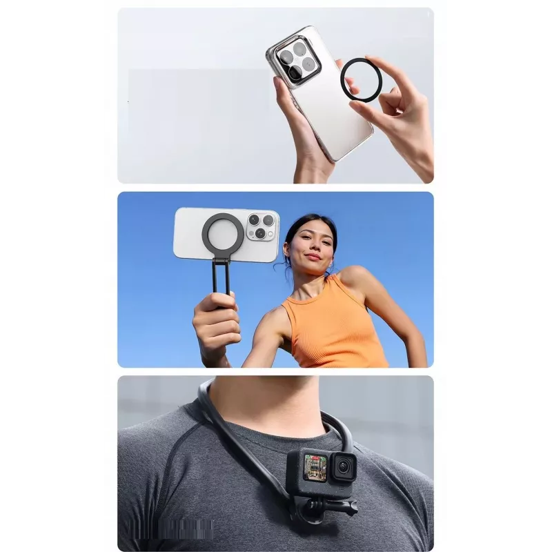ULANZI MG14 suporte magnético de pescoço suporte POV para telemóvel GoPro DJI Insta360