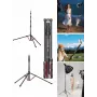 Tripé de luz e monopé ULANZI T230 2 em 1, 2,3 m, 5 kg, liga de alumínio, preto