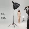 Tripé de luz e monopé ULANZI T230 2 em 1, 2,3 m, 5 kg, liga de alumínio, preto