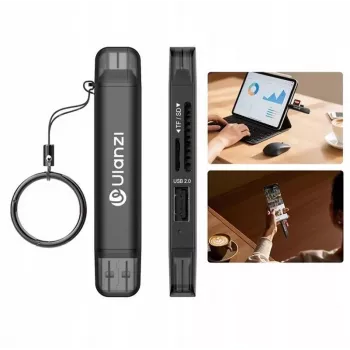 Leitor de cartões Ulanzi CR1 3 em 1 USB 3.0 / USB-C SD TF MicroSD 150-200 MB/s