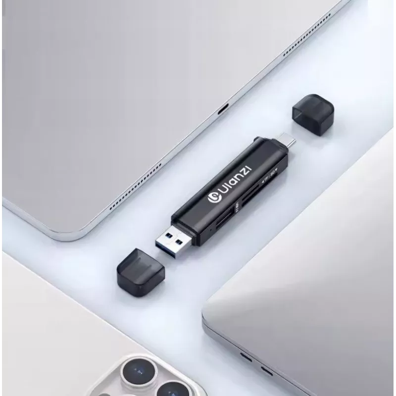 Leitor de cartões Ulanzi CR1 3 em 1 USB 3.0 / USB-C SD TF MicroSD 150-200 MB/s