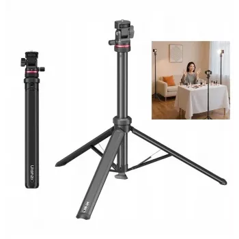 Mini tripé Ulanzi MT-80 com cabeça de esfera, parafuso de 1/4 de polegada, altura máxima de 24,7 cm, carga de 2 kg, preto