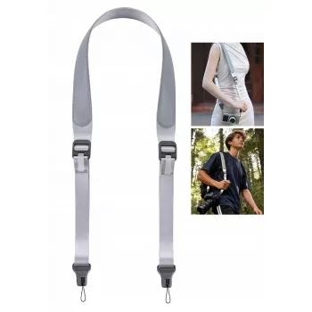 Correia de pescoço anti-emaranhamento ULANZI CSS1 com fecho rápido U-snap para câmara DSLR, 60 kg, prateado
