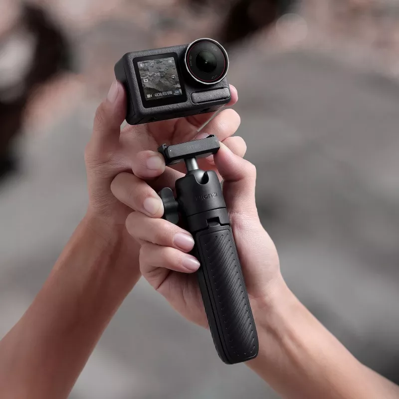 Mini tripé e pau de selfie ULANZI MT66 3 em 1 com clipe para mochila para DJI Osmo Action 5 Pro 4 3, GoPro, Insta360 - preto