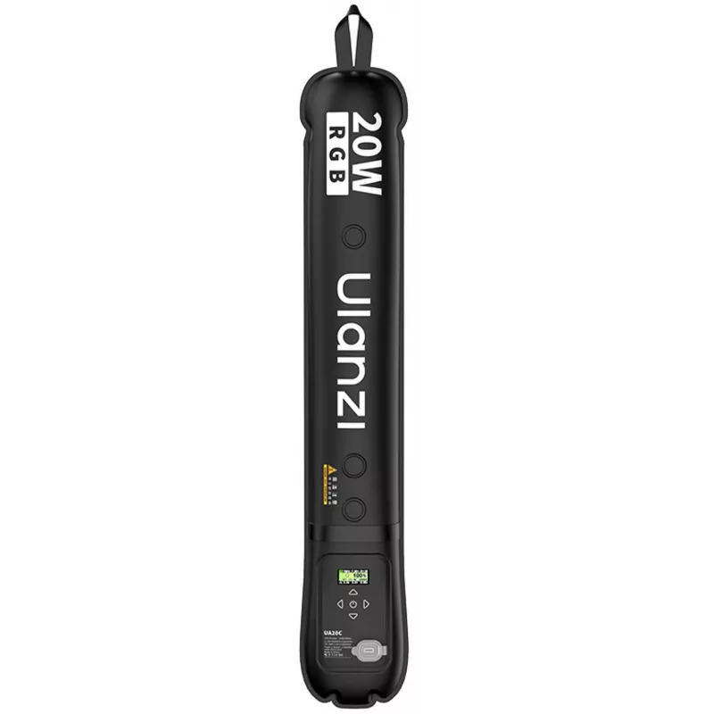 Luz de vídeo LED Ulanzi UA20C RGB, 1800K-10000K, 10W, ecrã OLED