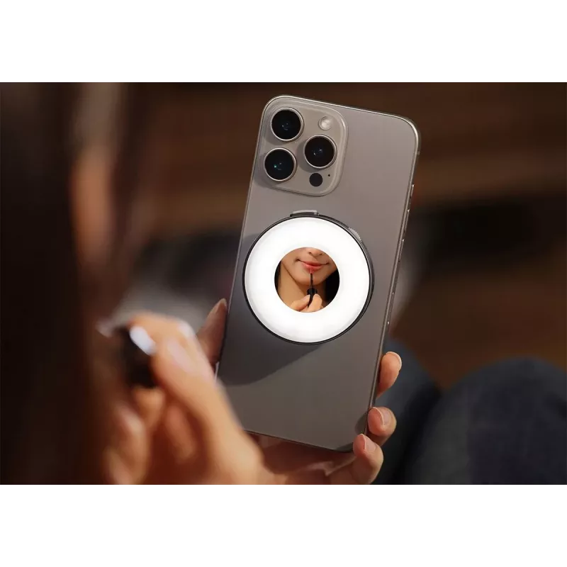 Luz de vídeo LED magnética ULANZI ML05 com espelho, compatível com MagSafe, 2500K-9000K, 3W, preto