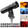 Foco LED ULANZI LM01 de 10W com filtros gobo e de cor, zoom e efeitos