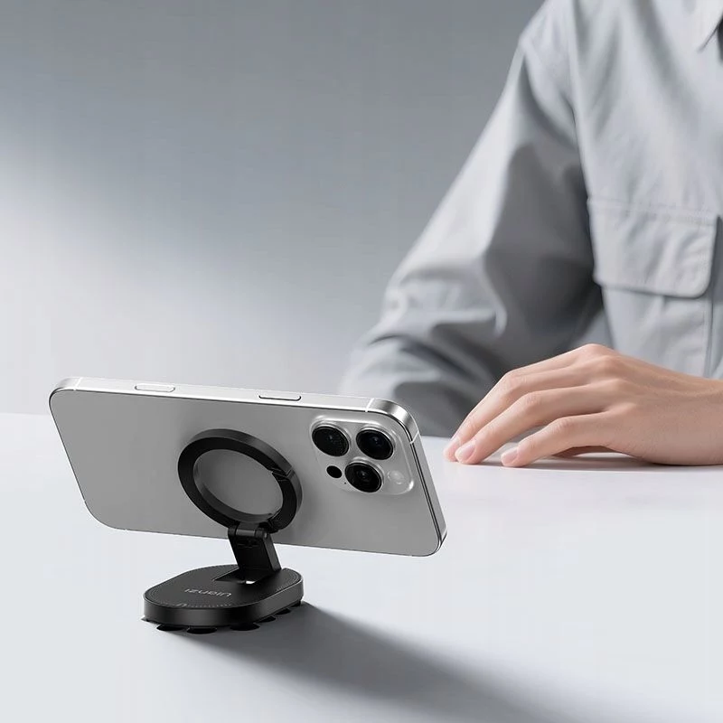 Suporte magnético para telemóvel Ulanzi MA39 com ventosa para painel, para-brisas, secretária - compatível com MagSafe, rotação 360°, preto