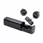 Conjunto de microfone lavalier sem fios ULANZI A21 com estojo de carregamento, 2 emissores, recetor USB-C, alcance de 100 m, preto