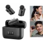 Conjunto de microfone lavalier sem fios ULANZI A200 Mini Mic - 2 emissores, USB-C, alcance de 100m, preto