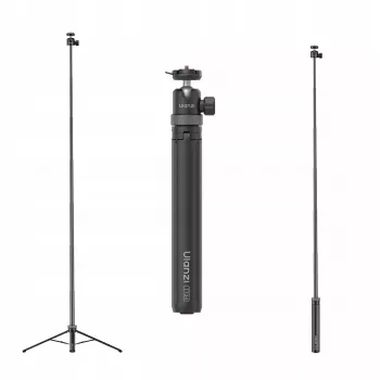 Pau de selfie e tripé ULANZI de 148 cm com rosca de 1/4 de polegada para smartphone e câmara TT24