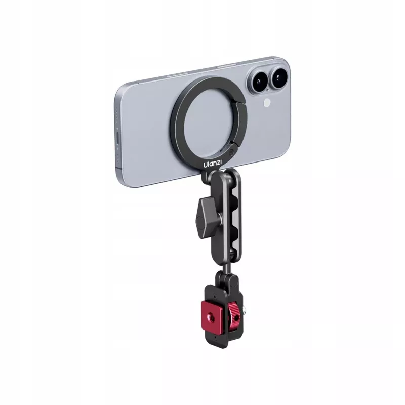Suporte magnético para telemóvel ULANZI MA56 com braço articulado, compatível com MagSafe, rosca de 1/4 de polegada e sapata fria, preto
