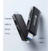 Leitor de cartões ULANZI CR3 3 em 1 SD/MicroSD/USB com ligações USB-C e USB-A