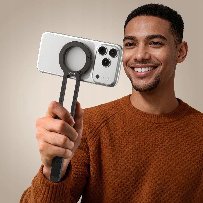 Suporte magnético para telemóvel com punho de tripé ULANZI MA57 com sapata fria para iPhone MagSafe