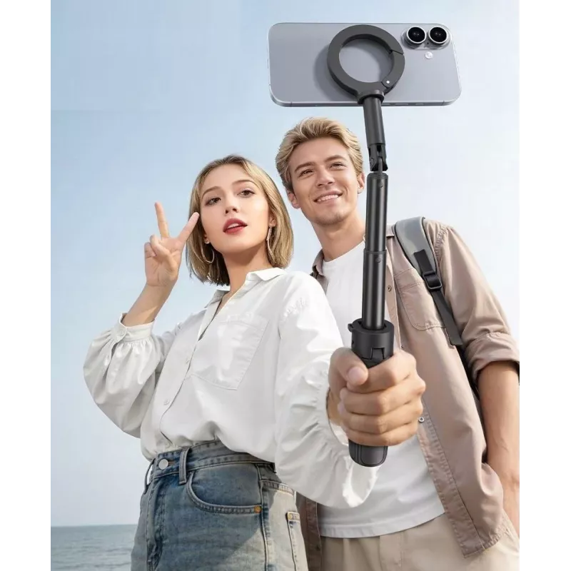 Pau de selfie e mini tripé ULANZI MT71 MagSafe de 33,5 cm, preto