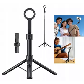 Pau de selfie e tripé ULANZI SK26 MagSafe 2 em 1 de 113cm, preto