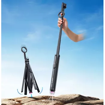 ULANZI SK-21 Tripé e bastão selfie 2 em 1 de abertura automática de 180 cm com suporte magnético MagSafe para smartphone e disparador remoto Bluetooth
