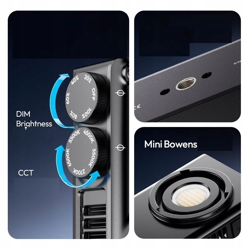 Ulanzi C01 Luz de vídeo LED 2700K-6500K com lente
