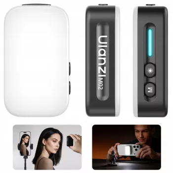 ULANZI M02 Luz de vídeo LED com MagSafe, 7W, 5600K, USB-C
