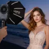 Ulanzi Fold QS30 Softbox octogonal de 30cm com grelha, abertura rápida, encaixe Mini Bowens