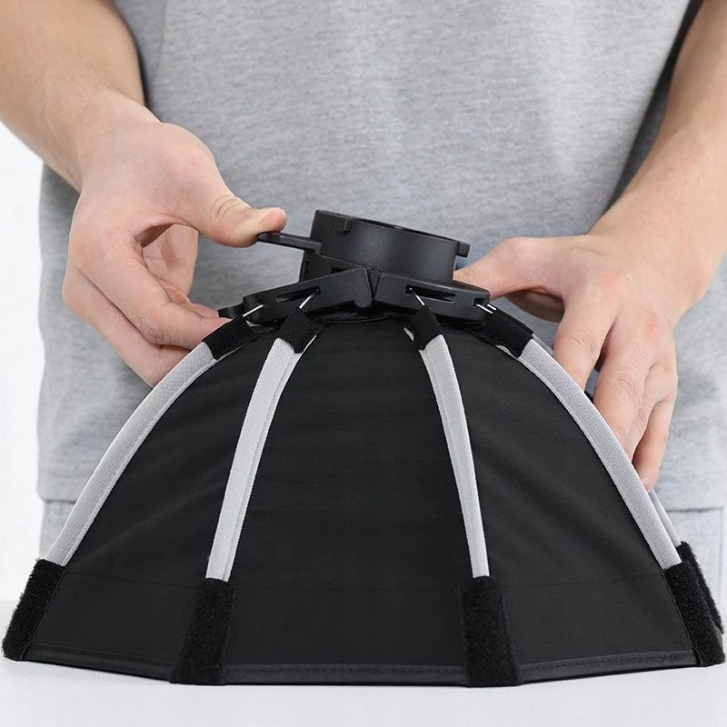 Ulanzi Fold QS30 Softbox octogonal de 30cm com grelha, abertura rápida, encaixe Mini Bowens
