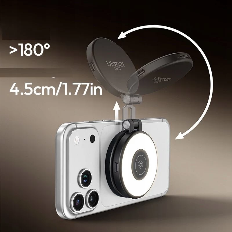 ULANZI LM21 Luz de vídeo LED com MagSafe, 2500K-9000K, 6W, branco