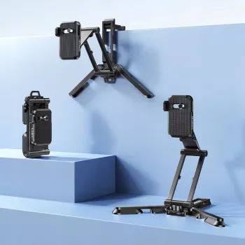 ULANZI CO81 Tripé Mantis com placa de libertação rápida Arca-Swiss, parafuso de 1/4 polegadas, para câmara/telefone/vlog
