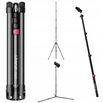 Ulanzi TT43II Mini tripé / tripé de iluminação - 43 cm, carga de 2 kg, preto