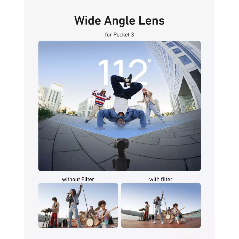 Telesin S5-FLT-48-TDJ Objetiva grande angular para DJI Osmo Pocket 3