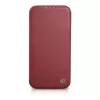 Icarer CE Capa tipo carteira em pele Premium para iPhone 14 Plus com tampa magnética MagSafe Vermelho (WMI14220715-RD)
