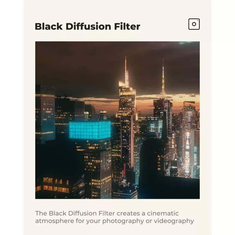 Filtro K&F Concept Black Diffusion 1/4 58mm