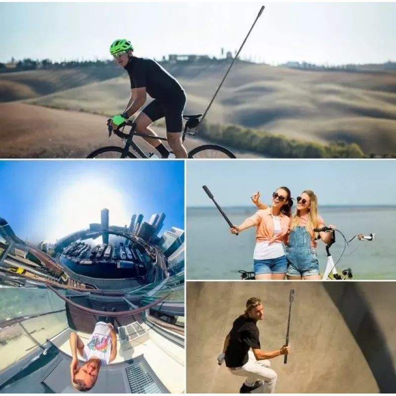 Ulanzi MT-58 bastão selfie monopé em fibra de carbono 120 cm para GoPro DJI Insta360