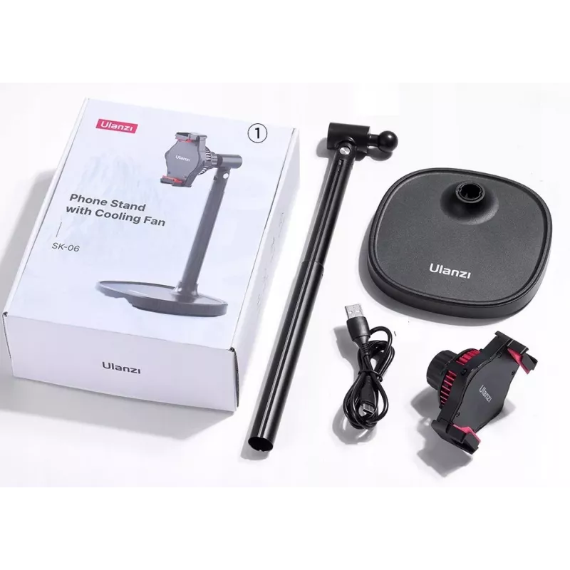 Ulanzi SK-06 ventoinha refrigeradora magnética para telemóvel - refrigeração semicondutora, compatível com MagSafe, USB-C, preto