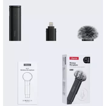 ULANZI WM-10-I microfone lavalier sem fios Lightning