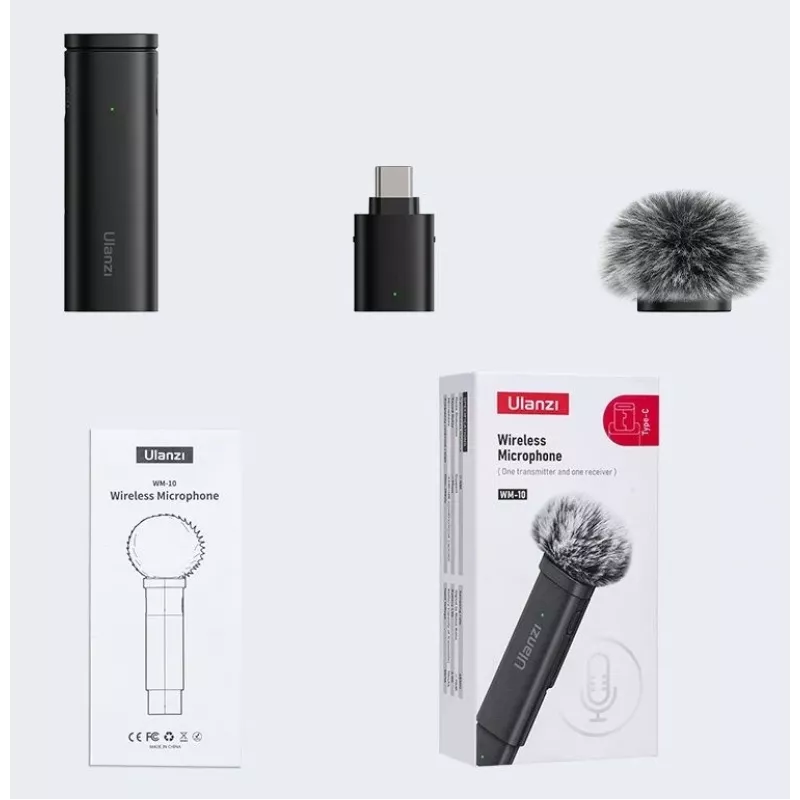 ULANZI WM-10-T sistema de microfone sem fios USB-C