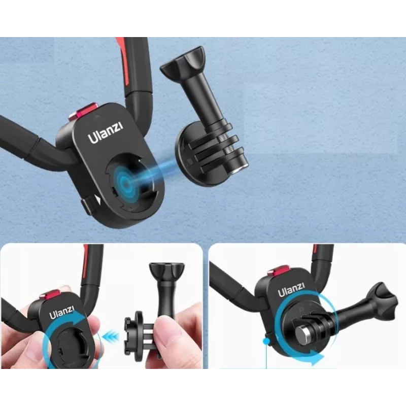 Ulanzi T011GBB1 suporte de pescoço flexível para GoPro / SJCAM / Xiaomi / DJI / Insta360