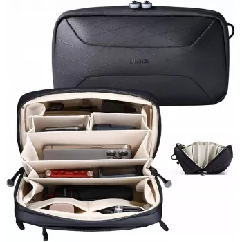 Ulanzi BT02 bolsa de armazenamento multifuncional / capa protetora para acessórios de câmara, cosmética, preto