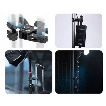 Kit Magic Arm Ulanzi LC01 com cabeça de esfera dupla e 2x Super Clamp