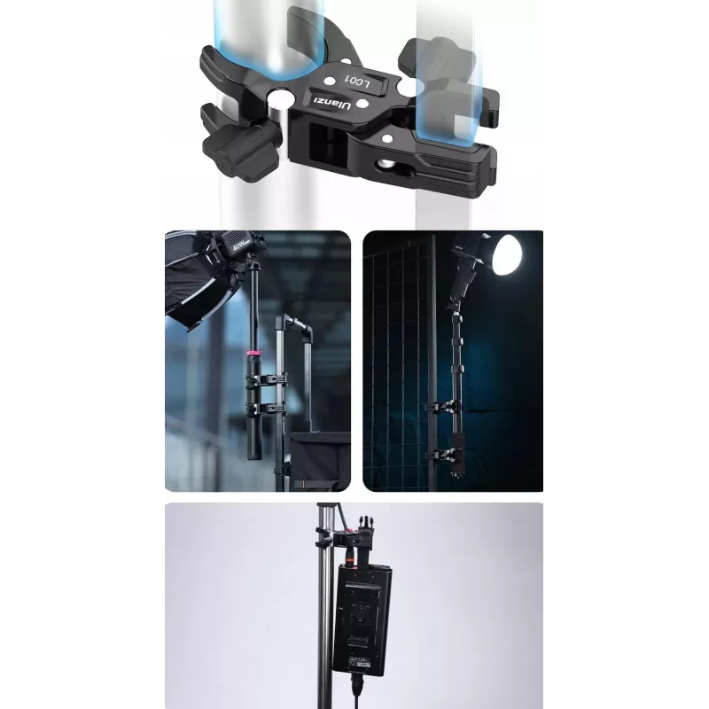 Kit Magic Arm Ulanzi LC01 com cabeça de esfera dupla e 2x Super Clamp
