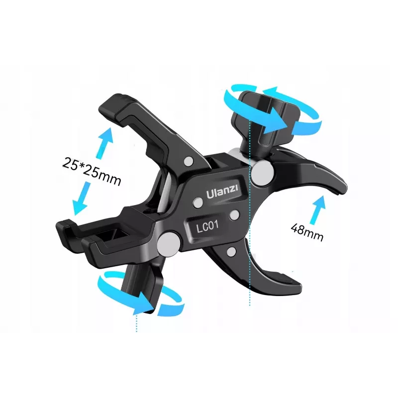 Kit Magic Arm Ulanzi LC01 com cabeça de esfera dupla e 2x Super Clamp