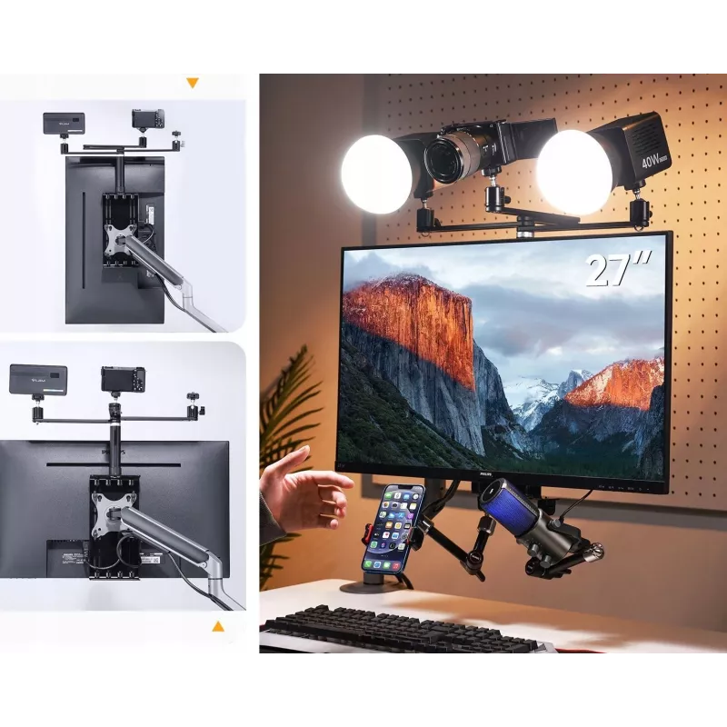 Adaptador de suporte de monitor VESA ULANZI - preto