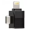 Adaptador Lightning Ulanzi A100 para microfone em iPhone 14 13 12 11 X 8